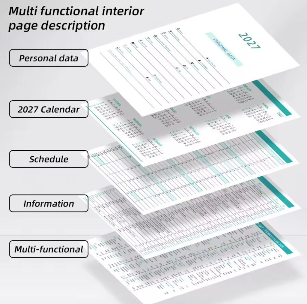 2027 Daily Planner Calendar Diary – 320 Pages