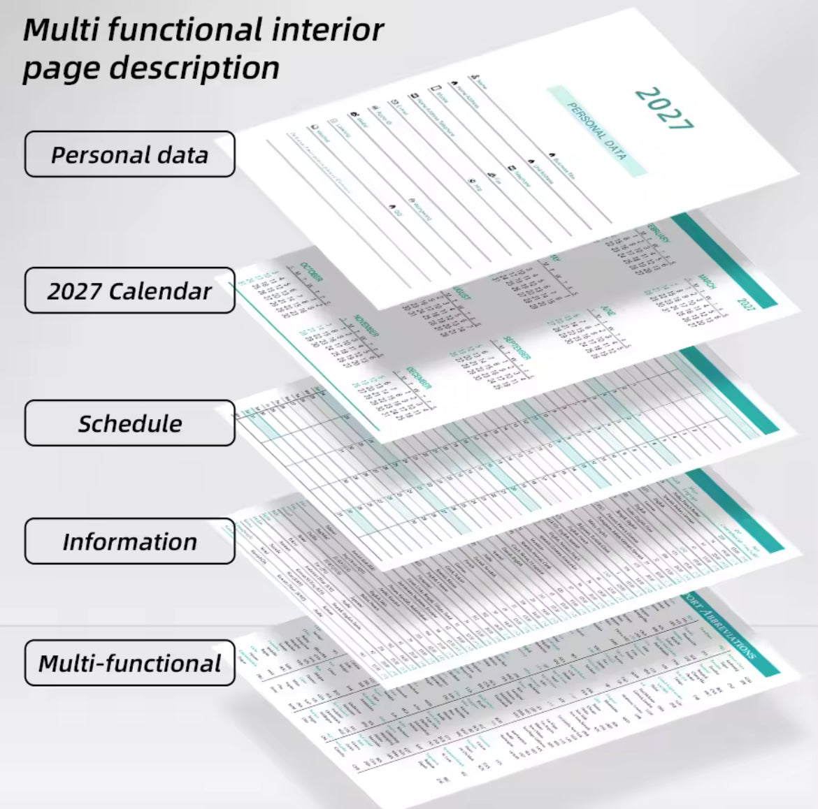 2027 Daily Planner Calendar Diary – 320 Pages