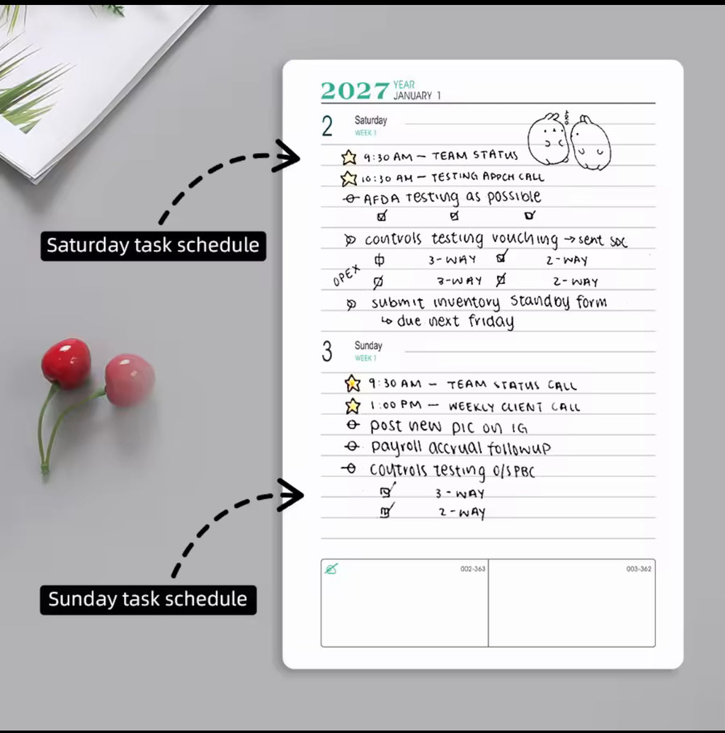 2027 Daily Planner Calendar Diary – 320 Pages
